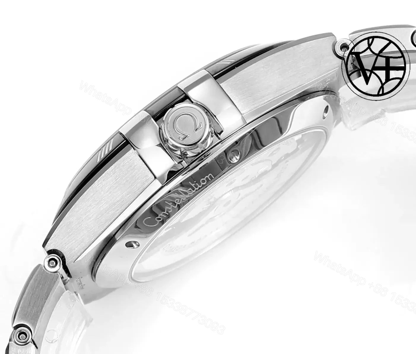 View 5 of Omega Constellation Super Clone Black Dial Steel Bracelet Premium 41MM OMEGA-CONST-BLK41-SS