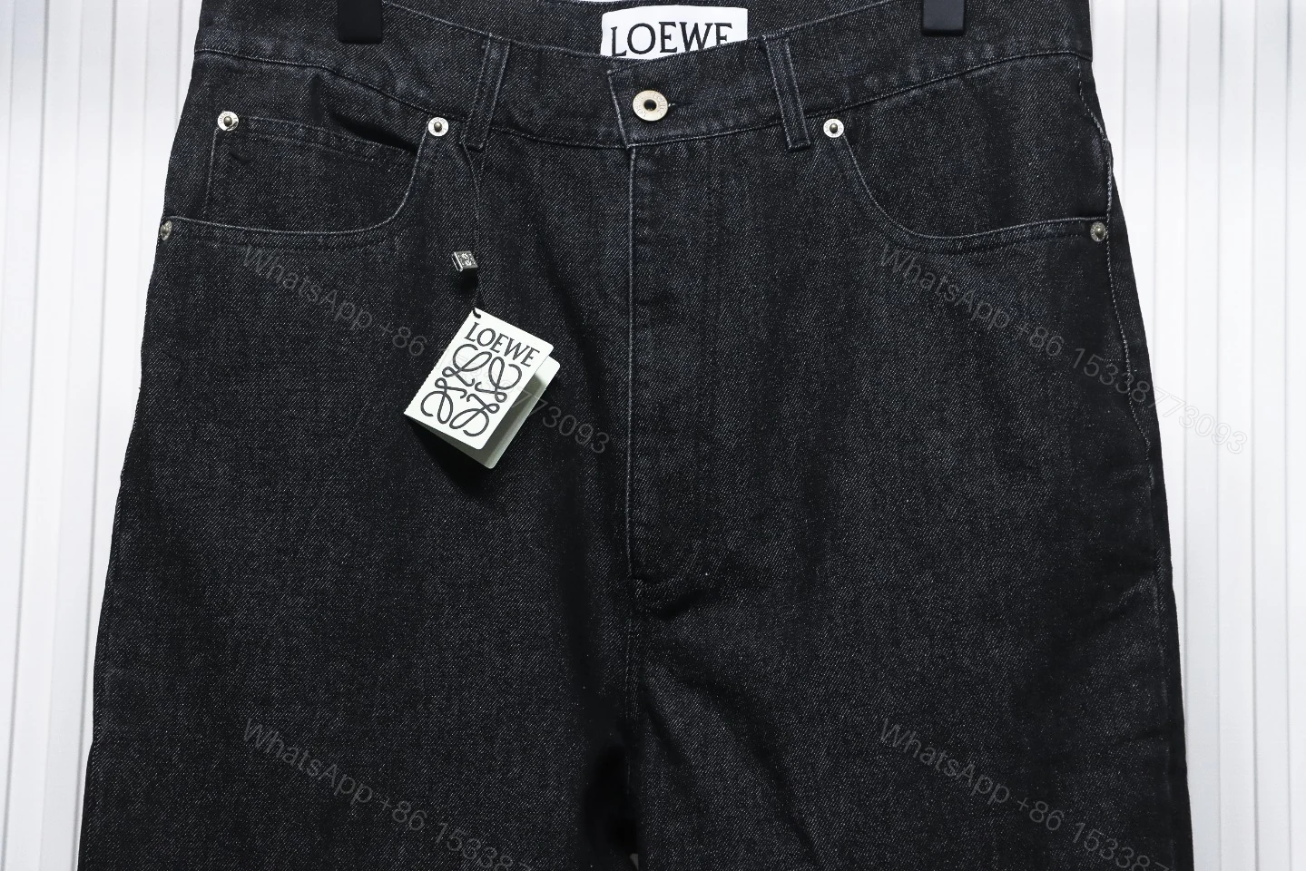 View 4 of Loewe Printed Black Jeans