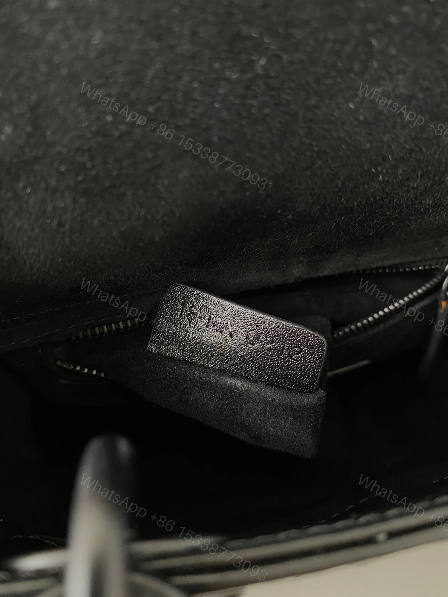 View 4 of Dior Lady Matte Like Auth Women’s Handbag Black Diamond Pattern 17cm
