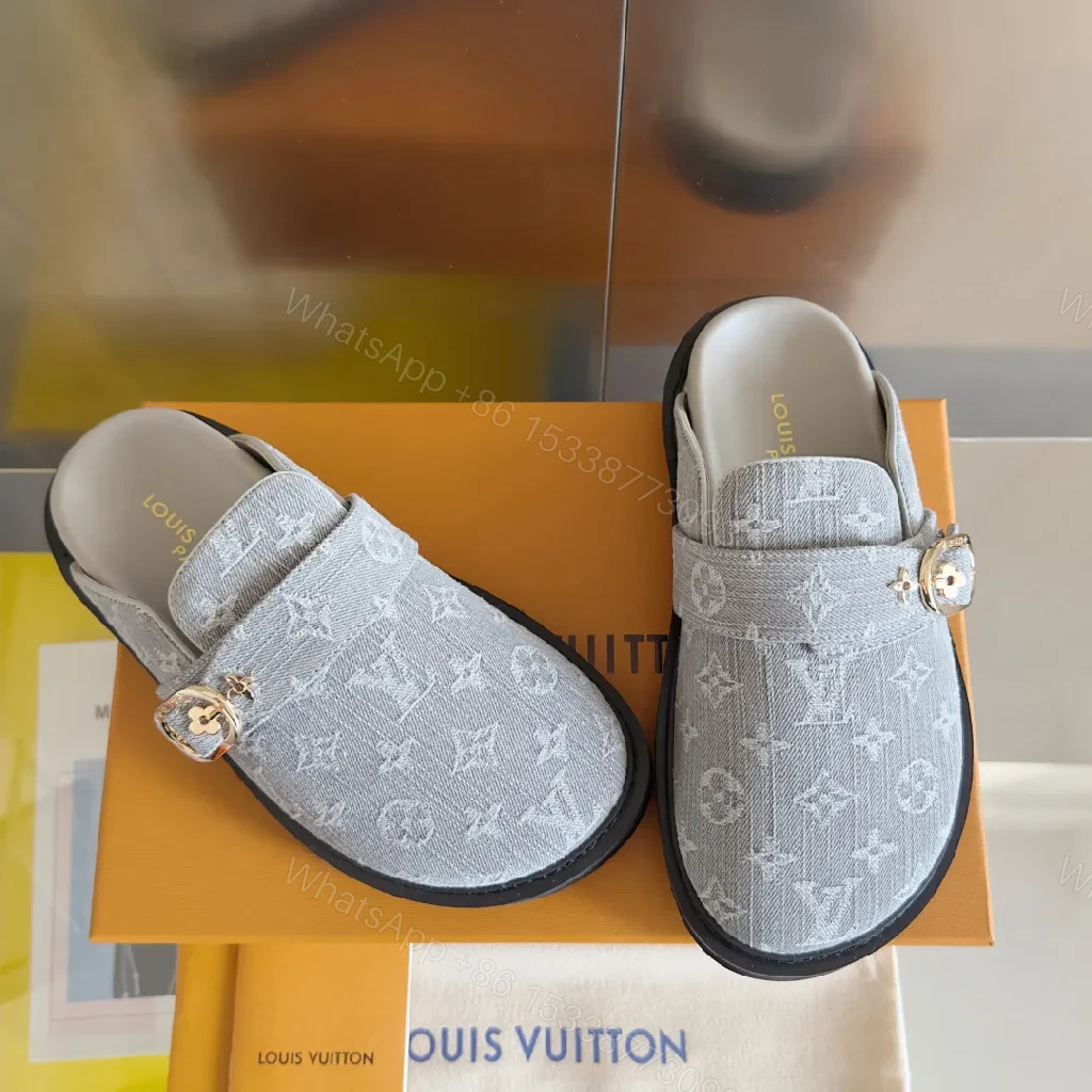Soft Monogram Velour Mules: Elevated Casual Luxury — view 1