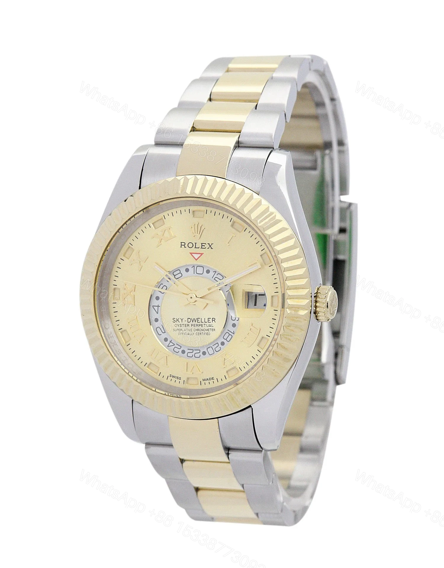 View 2 of Replica Rolex Sky-Dweller Gold Dial 326938-2