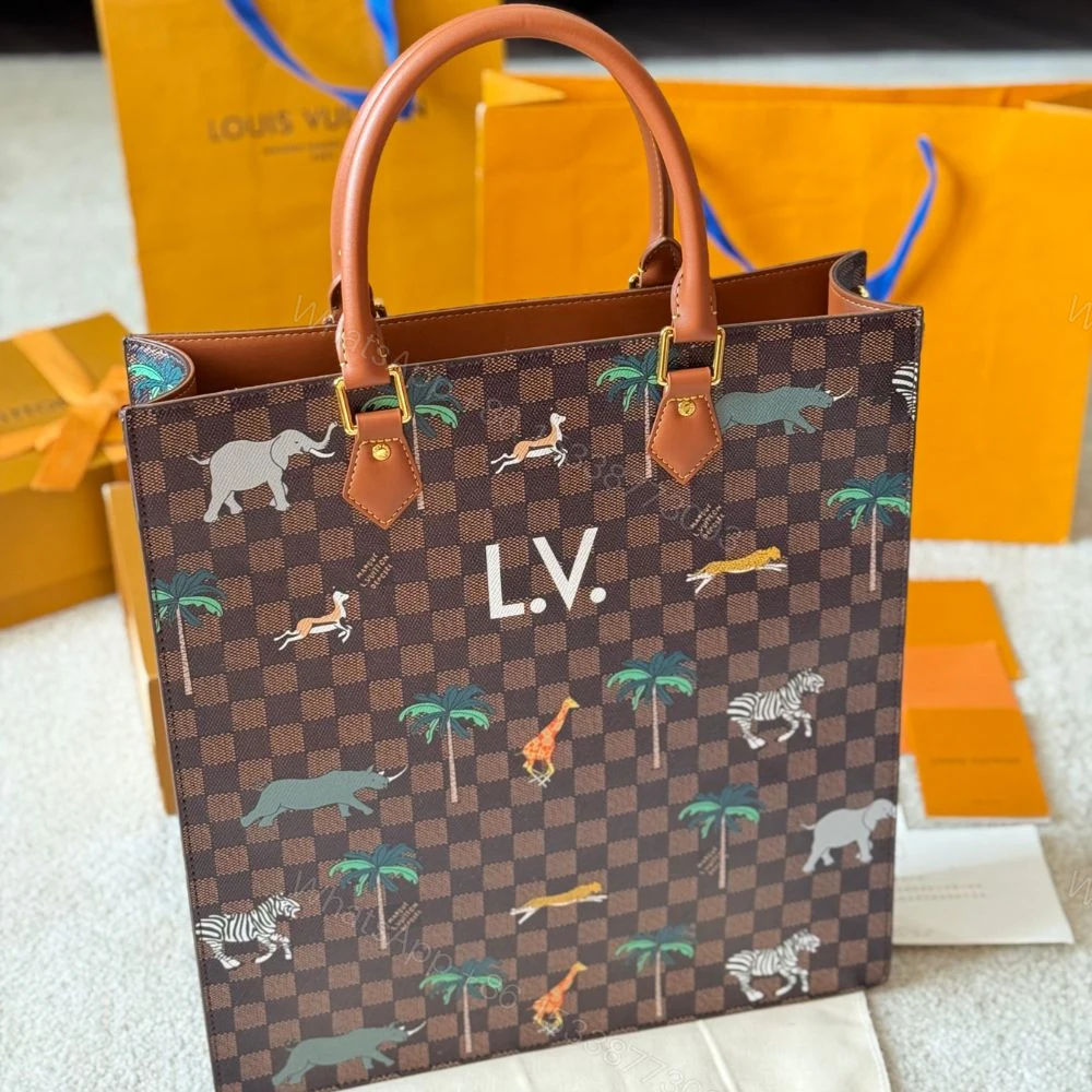 View 2 of Louis Vuitton Sac Plat x The Darjeeling Limited Damier Brown 40Cm