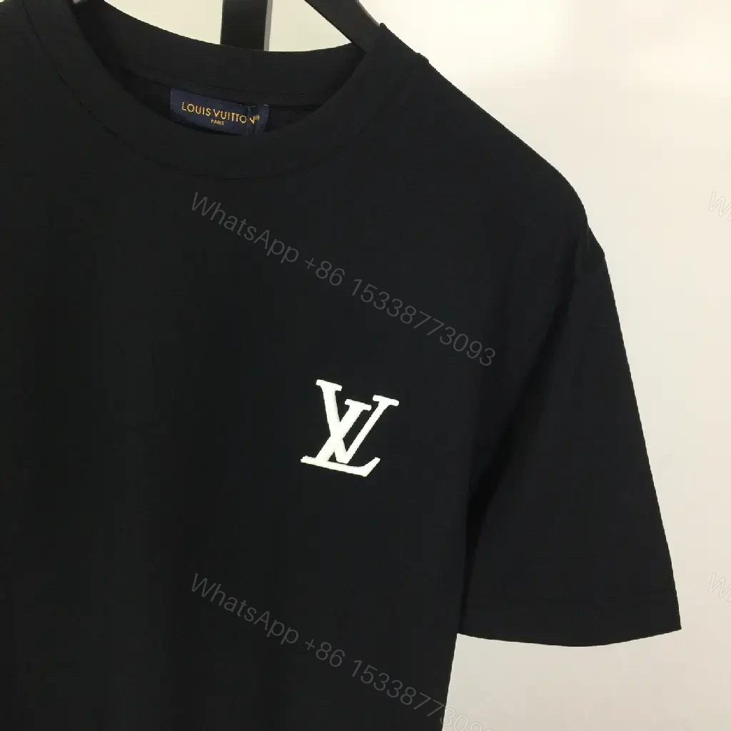View 7 of Minimalist Black Cotton Tee + LV Monogram + Premium Everyday Wear