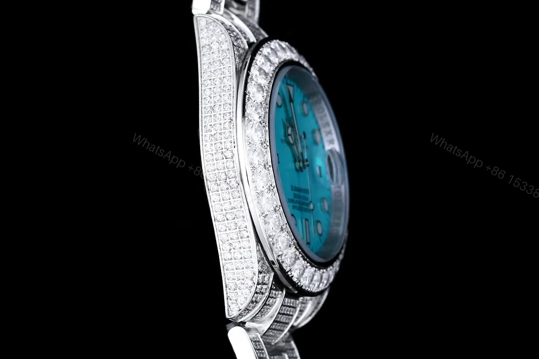 View 7 of Rolex Full Iced Diamond 904 Stainless Steel Luxury Watch 42mm Ultimate Edition RG-ROLEX-FULL-ICED-904-DIAMOND-42