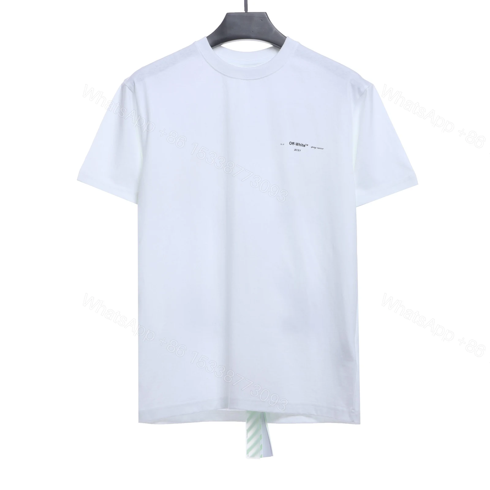 View 2 of Off-White Oil Painting Printing White T-Shirt