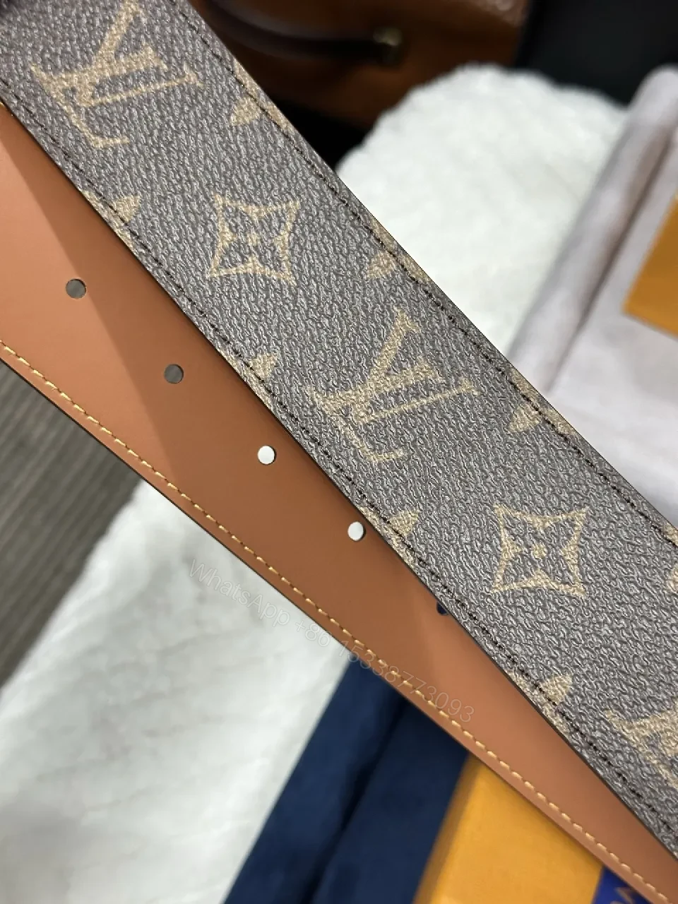 View 6 of Premium Monogram Belt with Signature Hardware