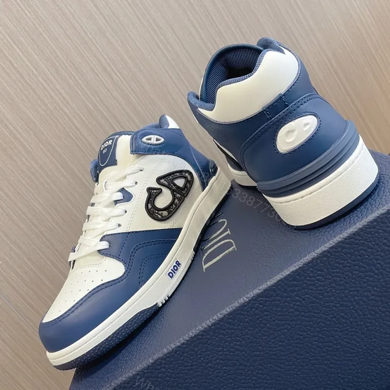 View 7 of Bold Contrast Dior-Inspired High-Top Sneakers - Everyday Luxury