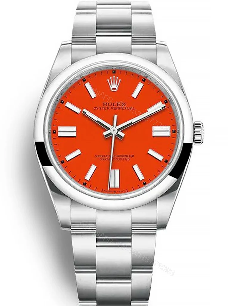 Replica Rolex Oyster Perpetual Lady Coral Red Dial 126000 36 mm — view 1