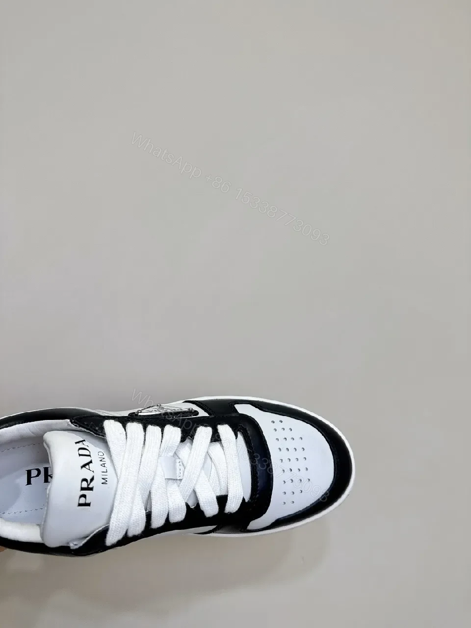 View 8 of Monochrome Leather Sneaker with Subtle Designer Detailing