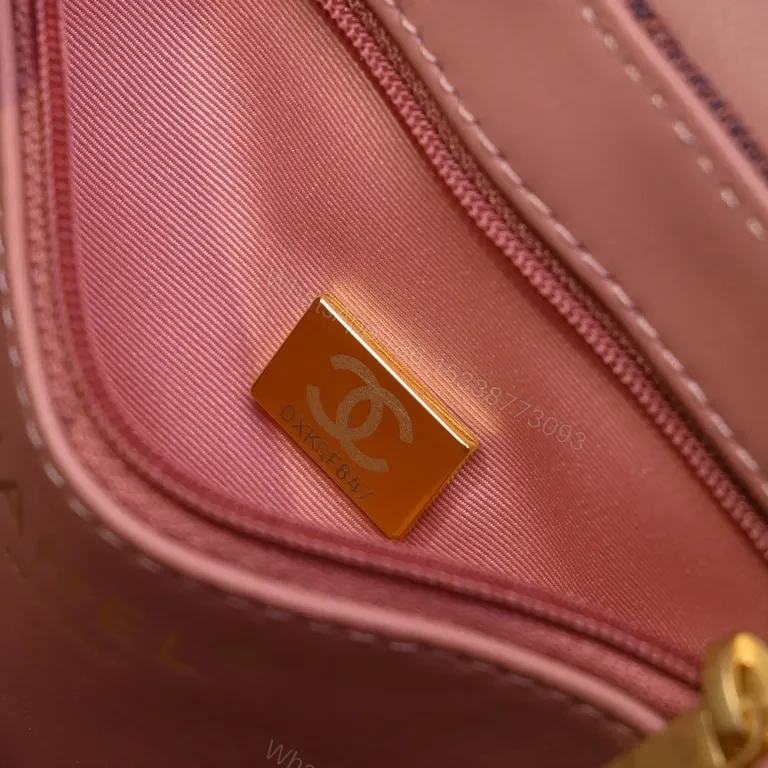 View 9 of Chanel-Inspired Velvet Rosewood Quilted Mini Bag