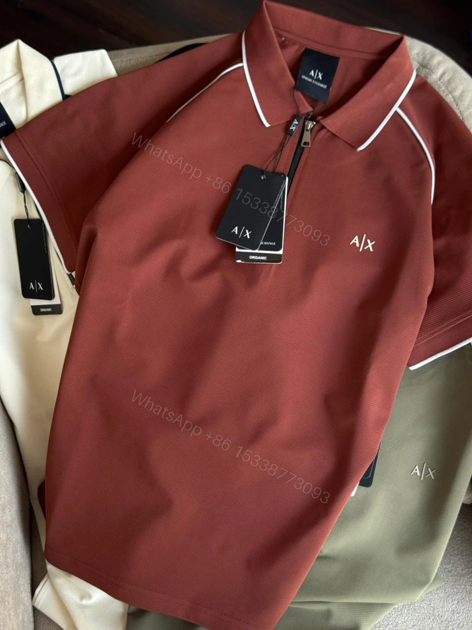 View 7 of FIRST COPY ARMANI IMPORTED SUMMER POLO COLLAR T-SHIRT