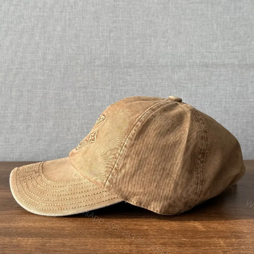 View 6 of Textured Cotton Cap – Neutral Sand, Subtle Logo, Structured Style