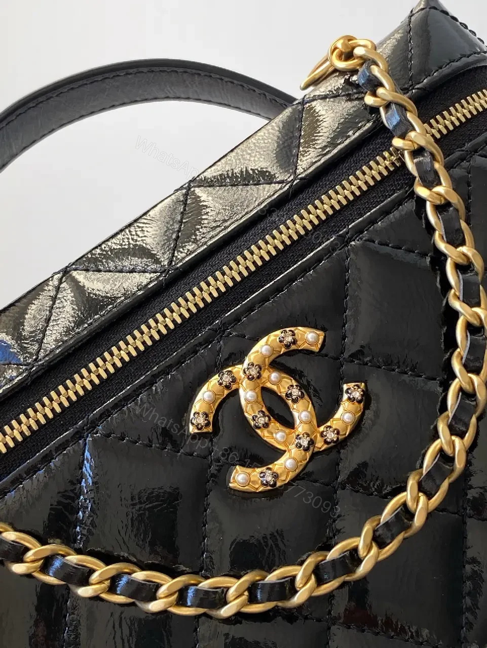 View 9 of Quilted Chain Mini Handbag — Luxe, Compact, versatile crossbody