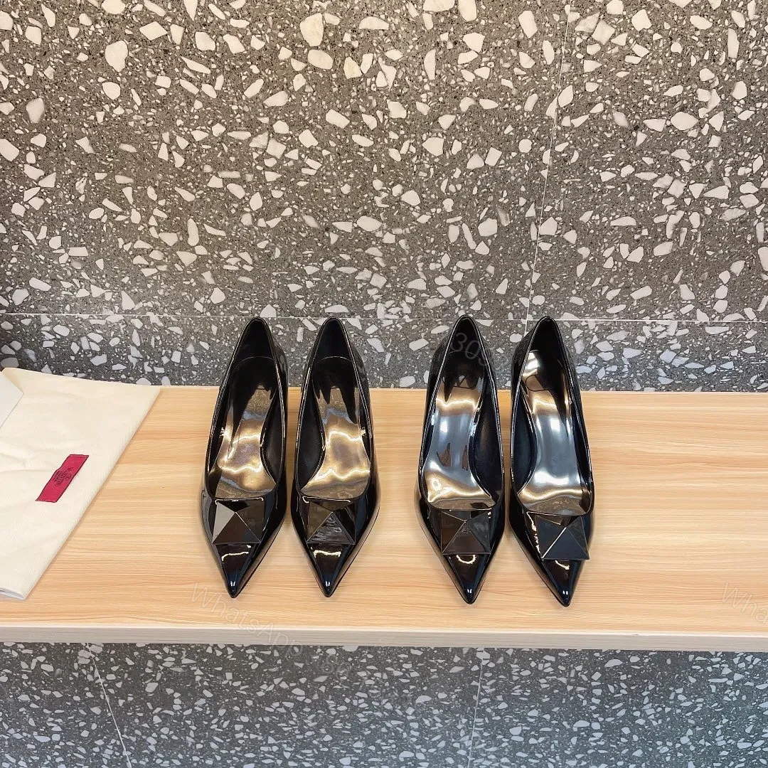 View 3 of Valentino Women Black Patent Leather Pumps