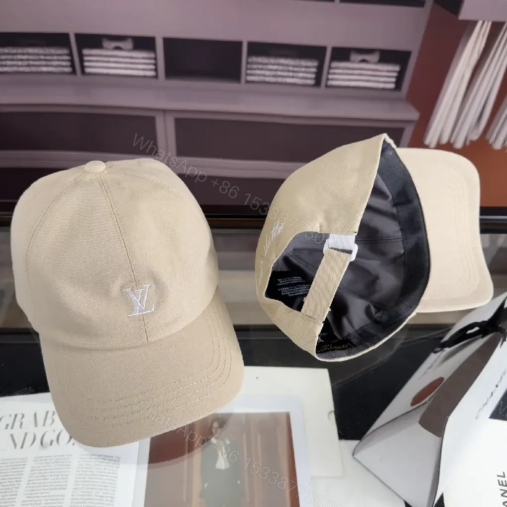 View 4 of Pastel Cotton Six-Panel Cap with LV Emblem Embroidery