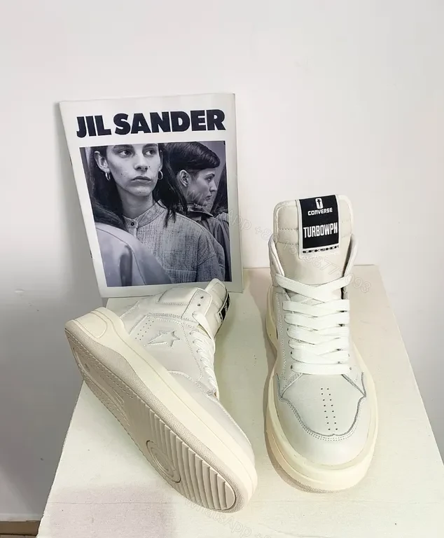 View 9 of Cream-White Leather High-Tops: Chic, All-Day Comfort Sneakers