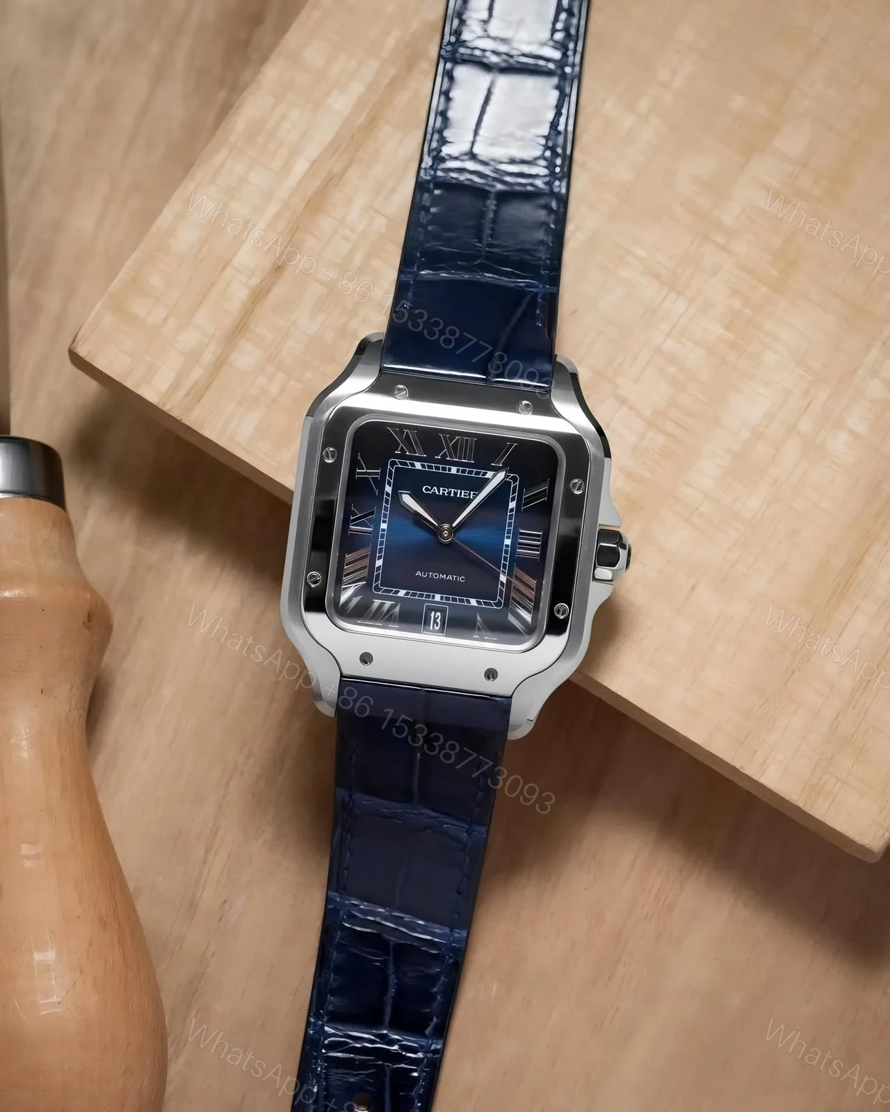 View 2 of Cartier Santos Automatic Blue Gradient Dial