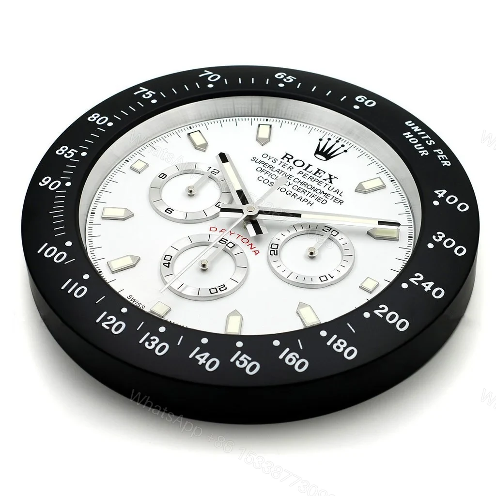View 2 of ROLEX WALL CLOCK – DAYTONA WHITE DIAL BLACK BEZEL