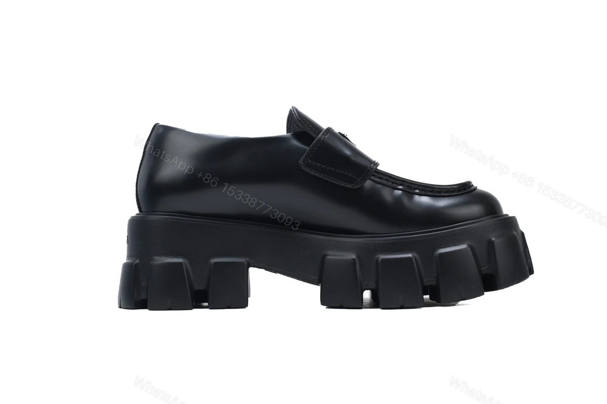 View 5 of Prada Monolith Loafers Black