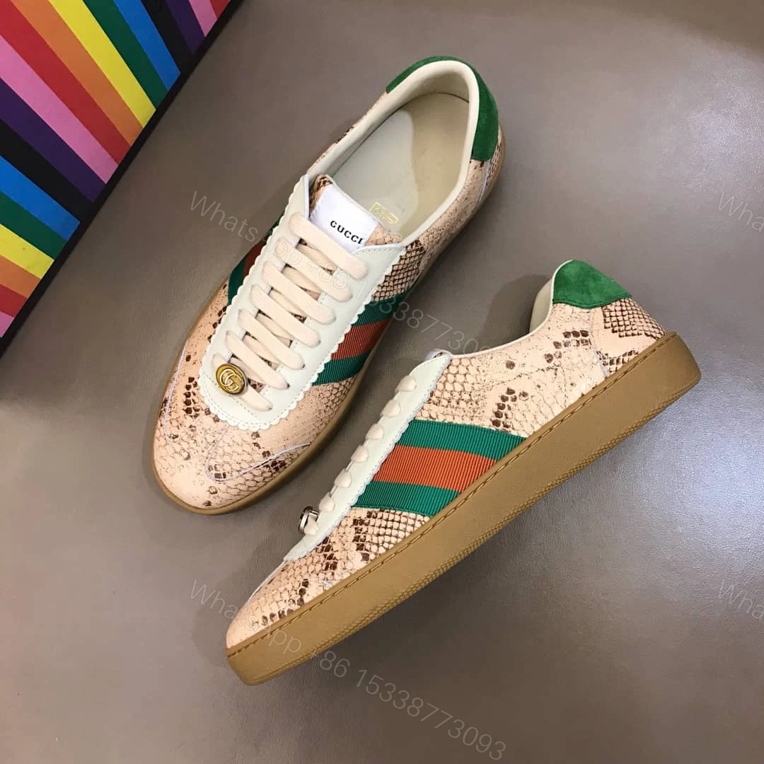 View 4 of GUCCI MEN’S NATURAL G74 PYTHON TRAINER WITH WEB – GC35