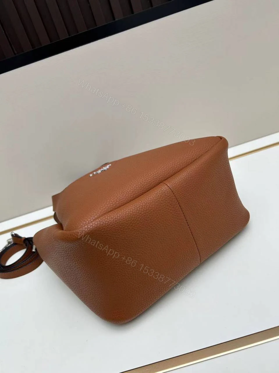 View 3 of Prada Brown Vitello Daino Bag