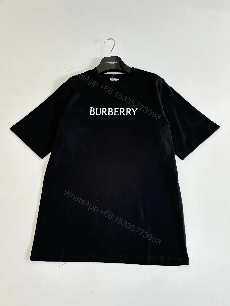 View 2 of Black Cotton Tee, Minimal Logo, Elevated Streetwear, All-Day Comfort, Tee
