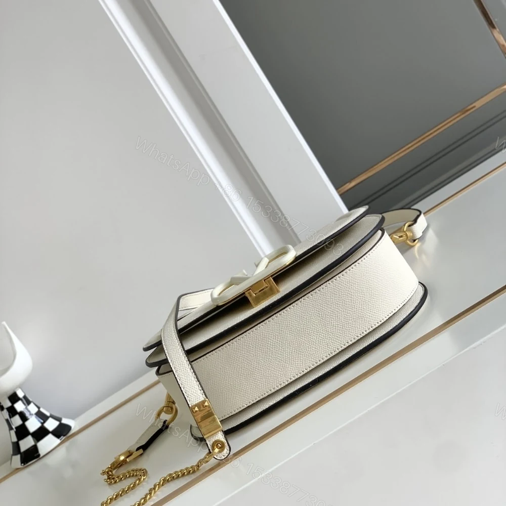 View 5 of VALENTINO VSLING BAG IN GRAINED WHITE 22CM