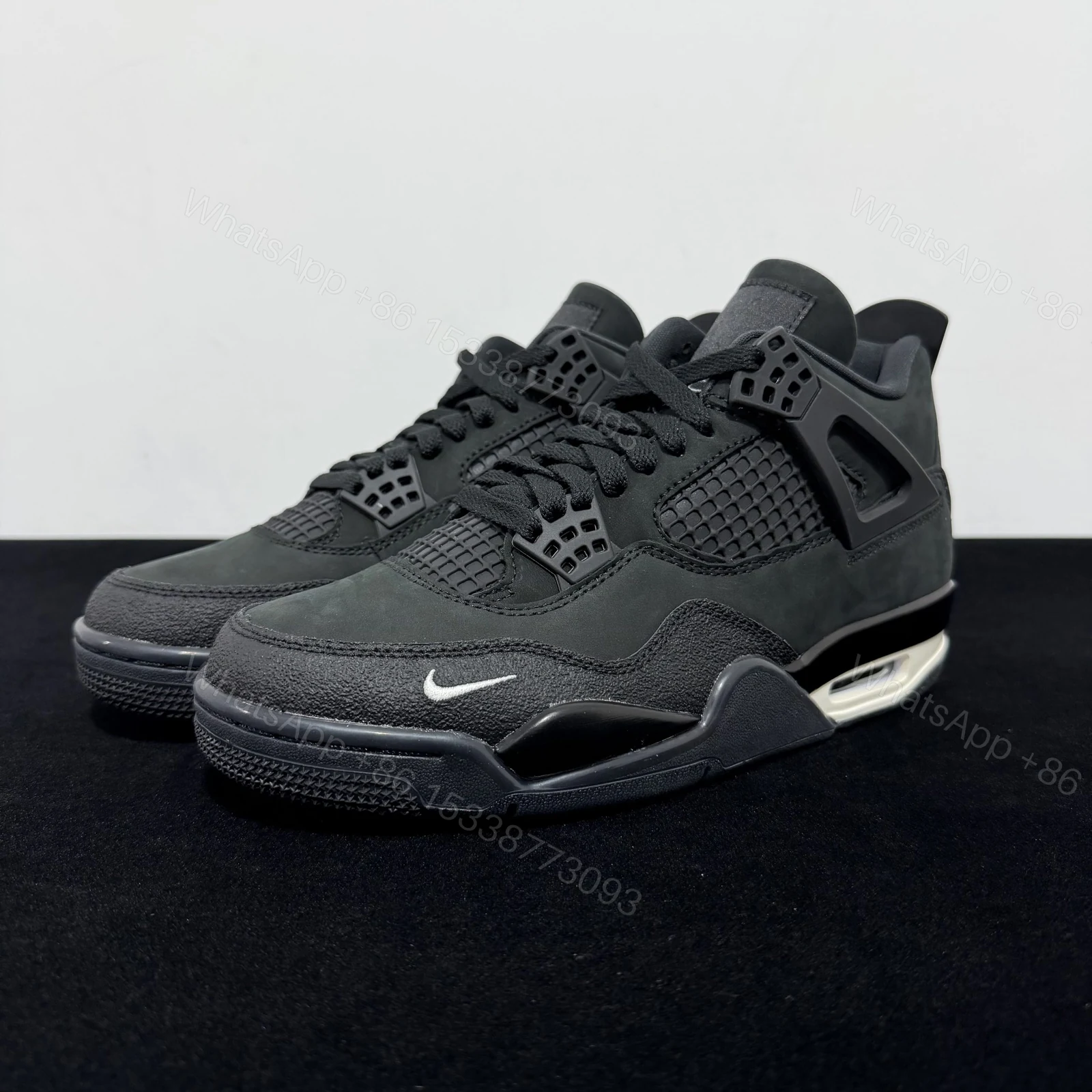 View 8 of Air Jordan 4 Retro Nigel Sylvester Brick by Brick Black