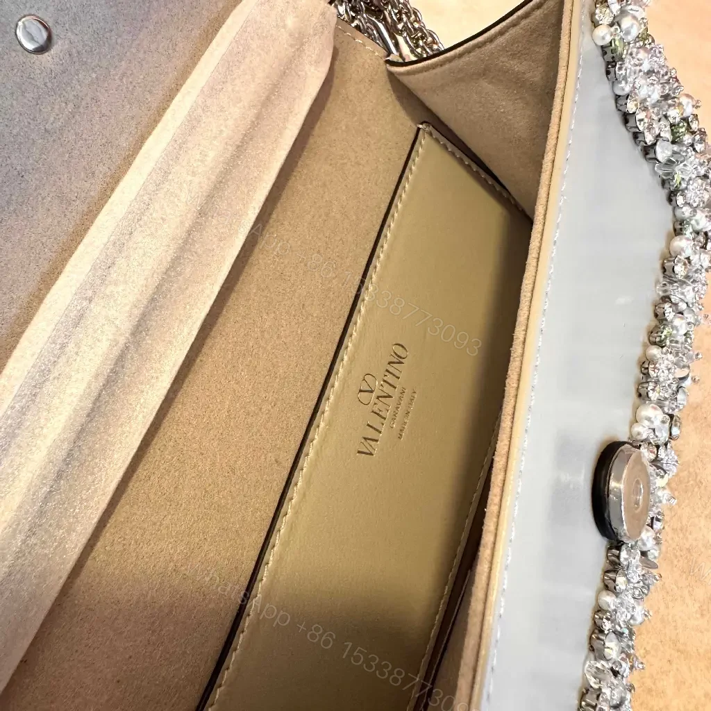 View 5 of Sparkling Crystal-Chain Mini Bag: Luxe Edge Clutch