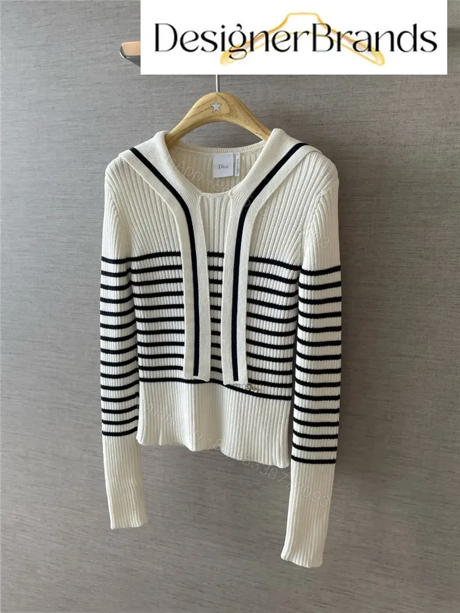 View 4 of Dior Dioriviera Striped Hooded Knit Sweater