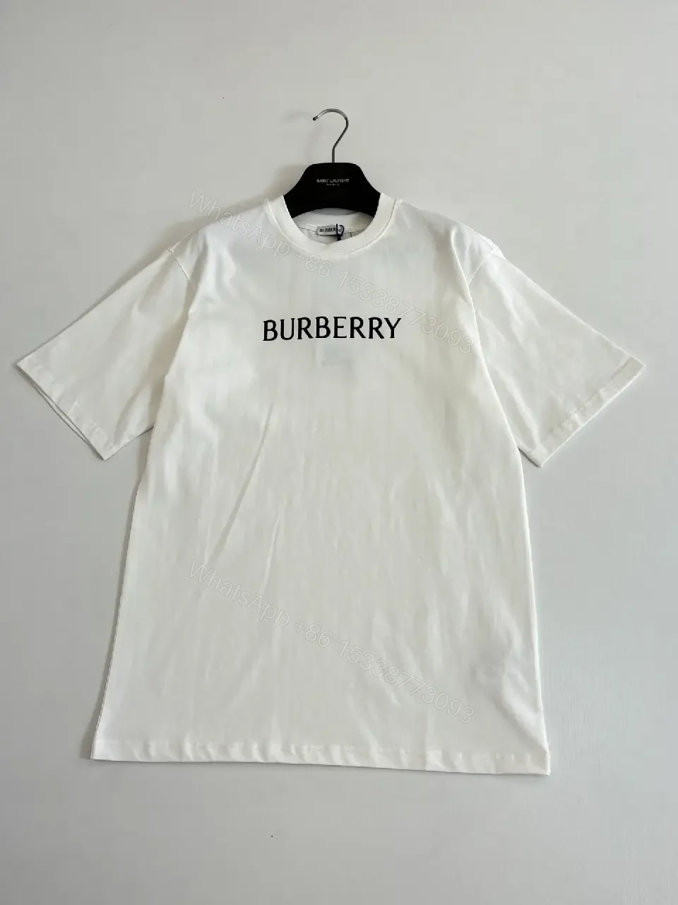 View 4 of Neutral Cotton Logo Tee: Minimalist Luxe, Soft-Drape, Durable