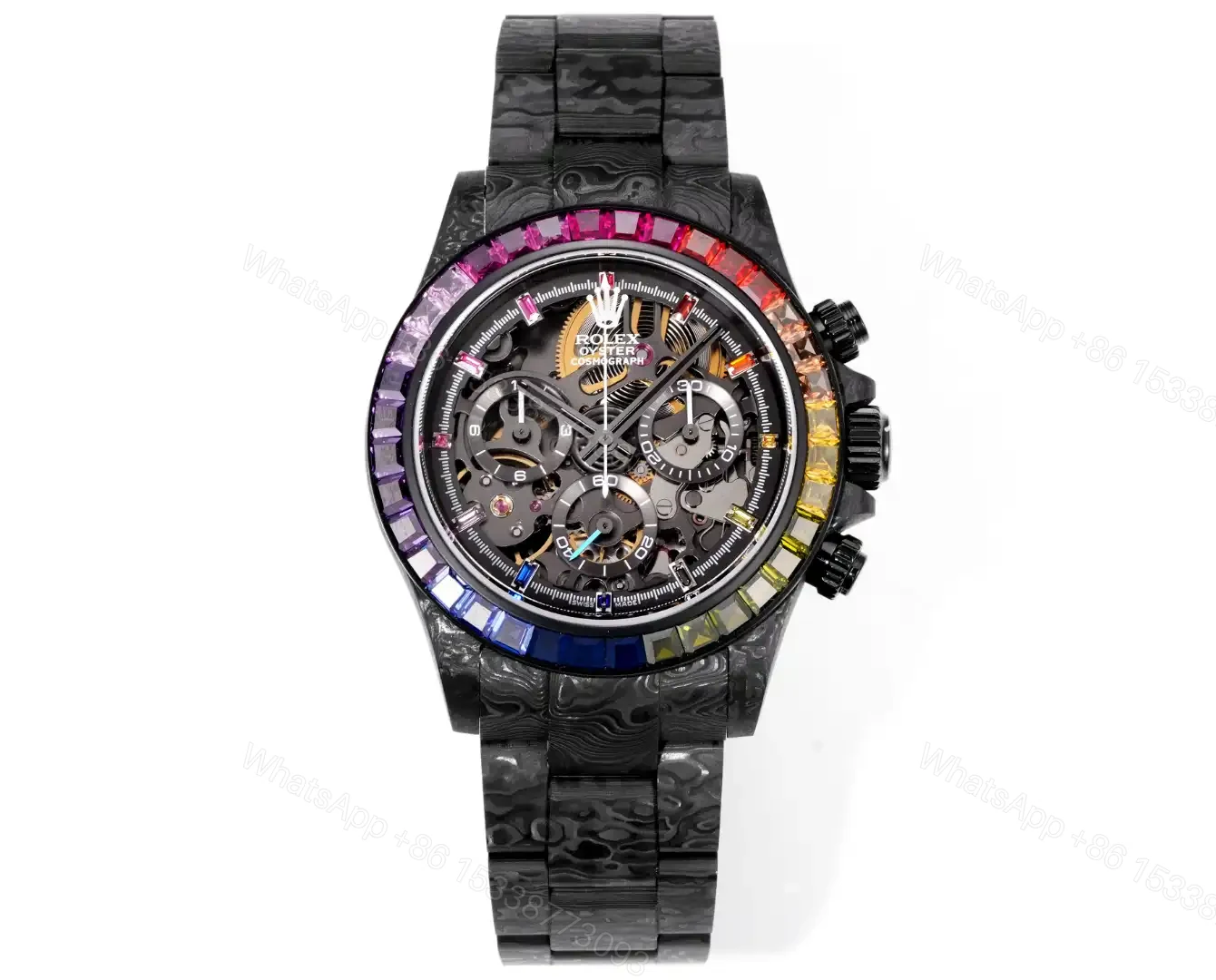 Rolex Daytona DiW Carbon Rainbow Skeleton Replica Watch 116500LN-DiW-RAINBOW — view 1