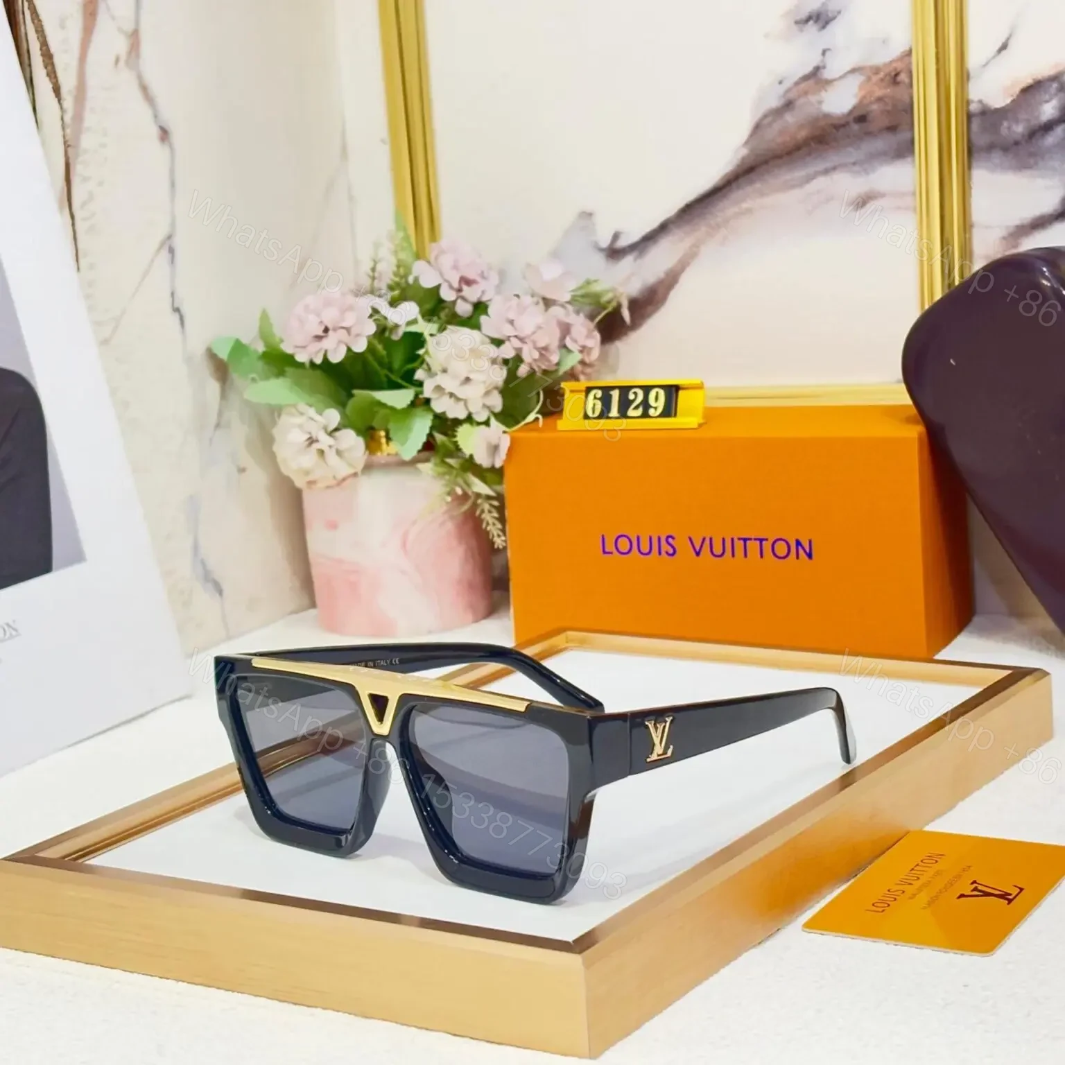LV Evidence Sunglasses Black Frame UV Protection — view 1