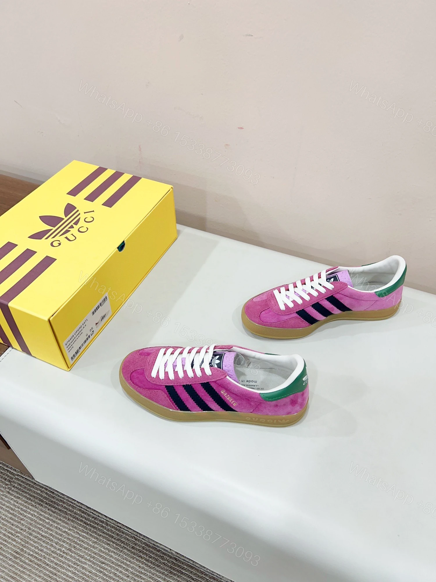 Gucci Gazelle Pink Sneaker — view 2