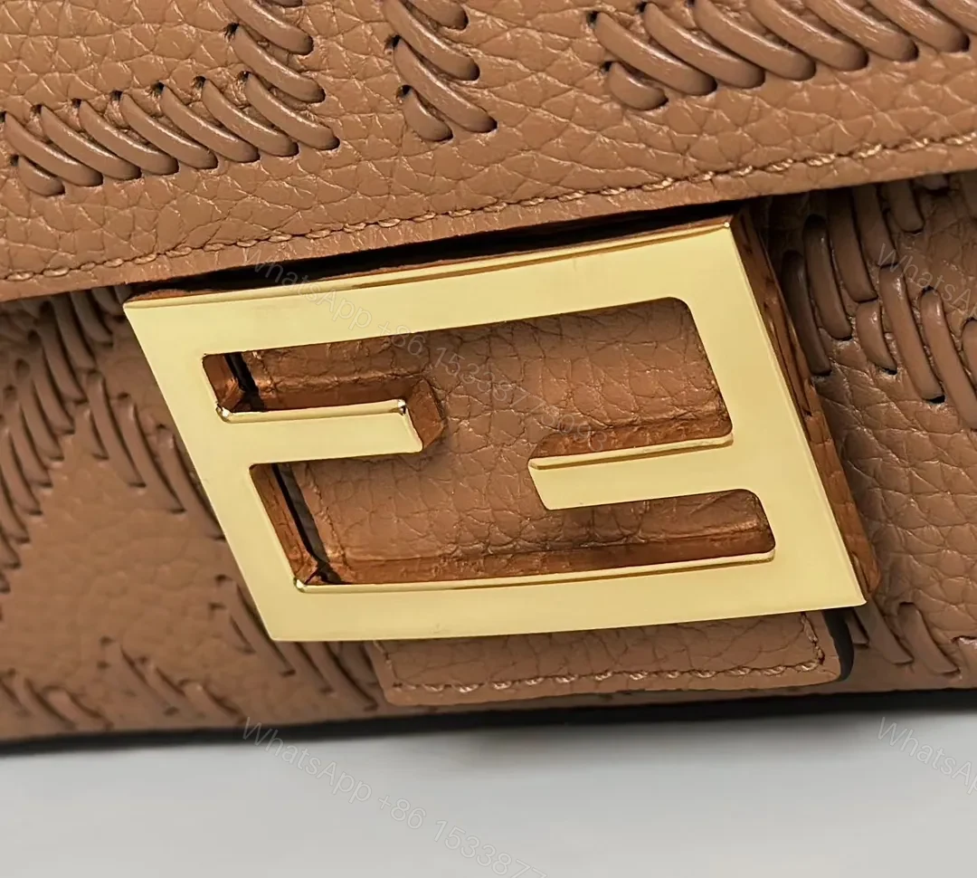 View 8 of Structured Chic Monogram Crossbody: Gold-Hardware Elegance Bag