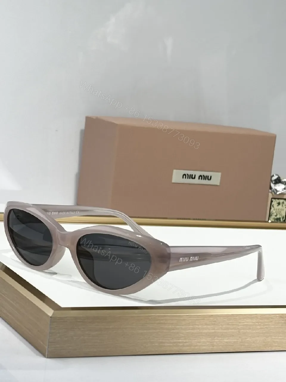 View 5 of Black Glasses Round-Oval Frame Sunglasses: Luxe-Classic Comfort