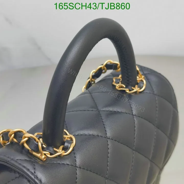 View 6 of Chanel Black Mini Coco Top Handle with Sheepskin 4579