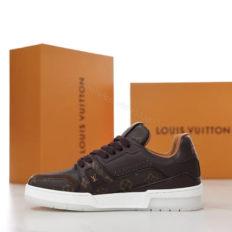 View 5 of Lux Patterned Leather Sneaker â€“ LV Monogram Luxury Comfort