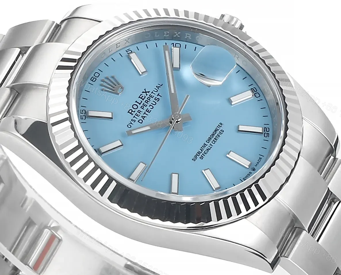 View 5 of Clean Factory Clean Factory JVS Silver Blue Datejust 3235 Movement
