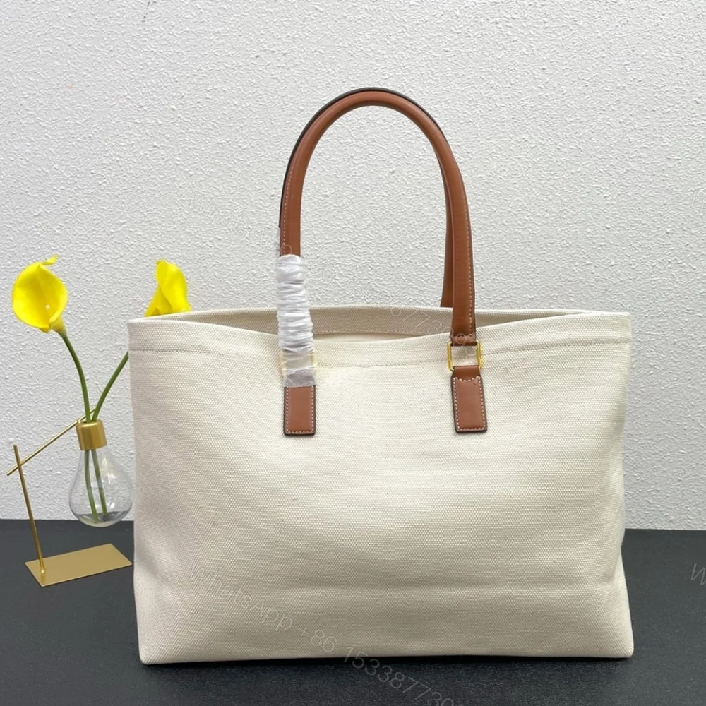 View 3 of CELINE HORIZONTAL CABAS TOTE CANVAS BEIGE 33CM