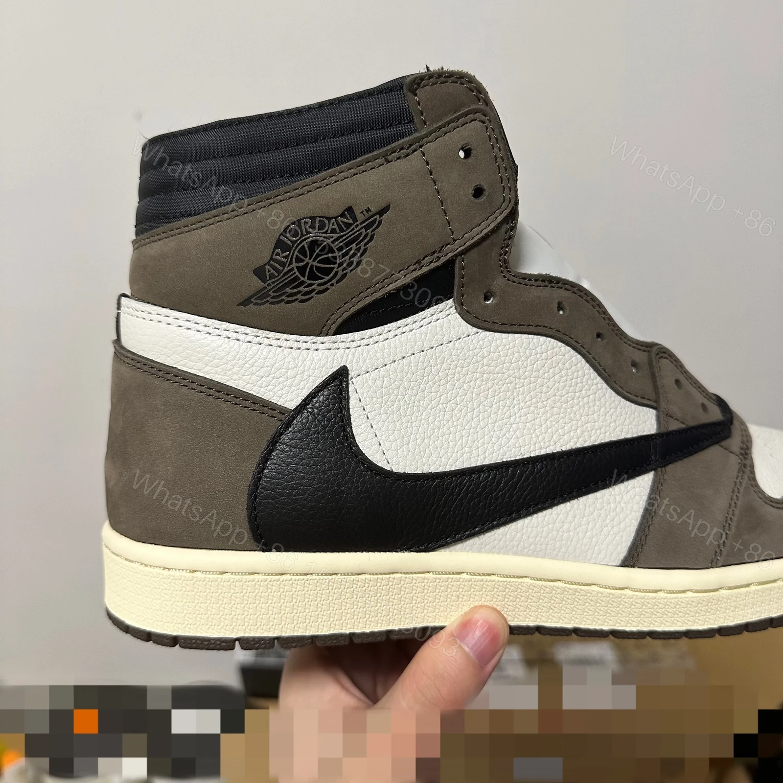 View 2 of Jordan 1 Retro High OG SP Travis Scott Mocha