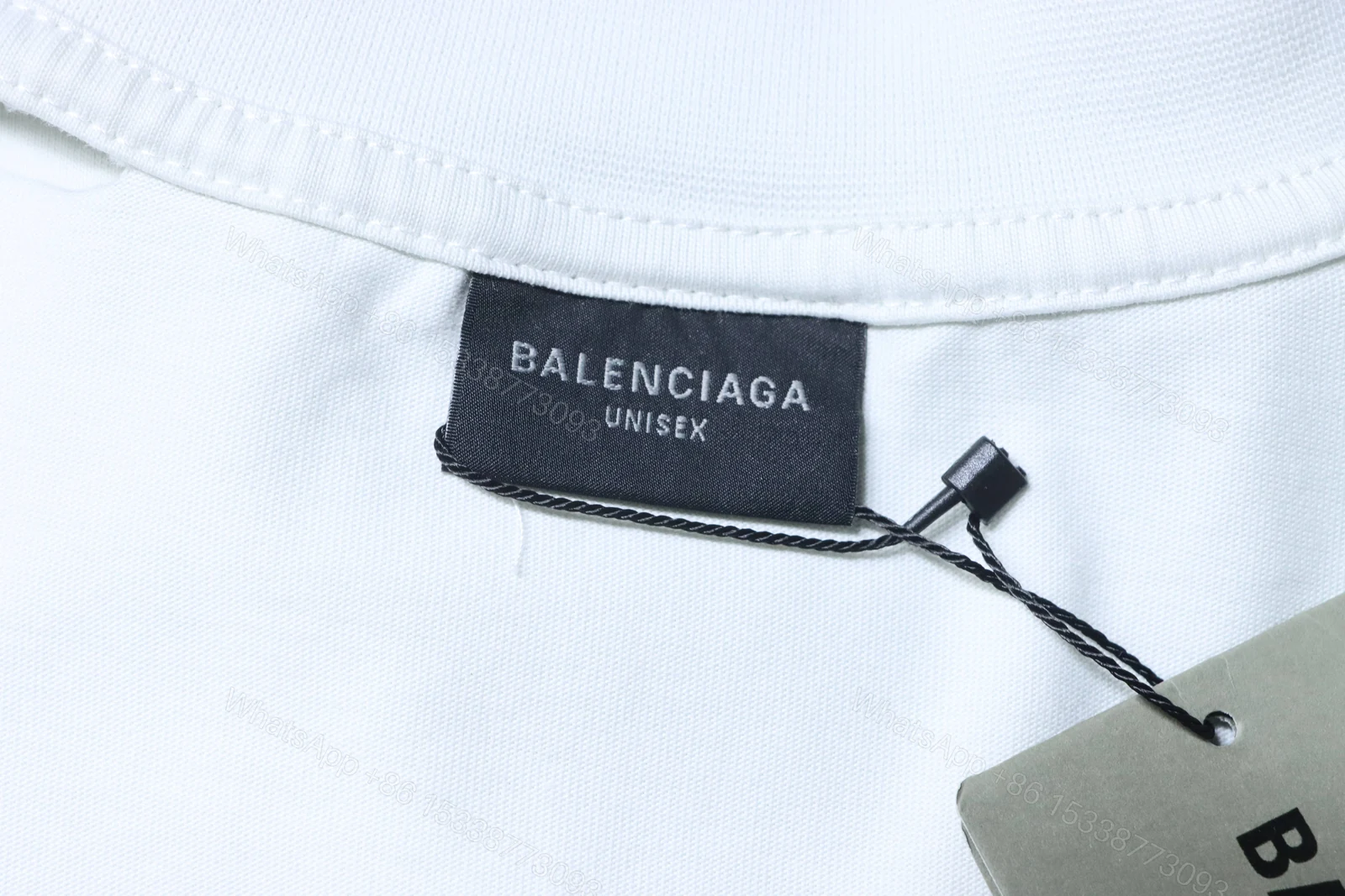 View 4 of Balenciaga Clothes 25SS Red American Graffiti Letter Tape Short Sleeve T-shirt white