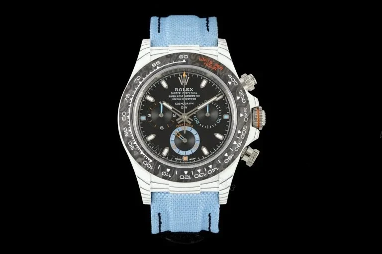 Replica Rolex Daytona DiW Carbon Quartz Black Dial 40mm — view 1