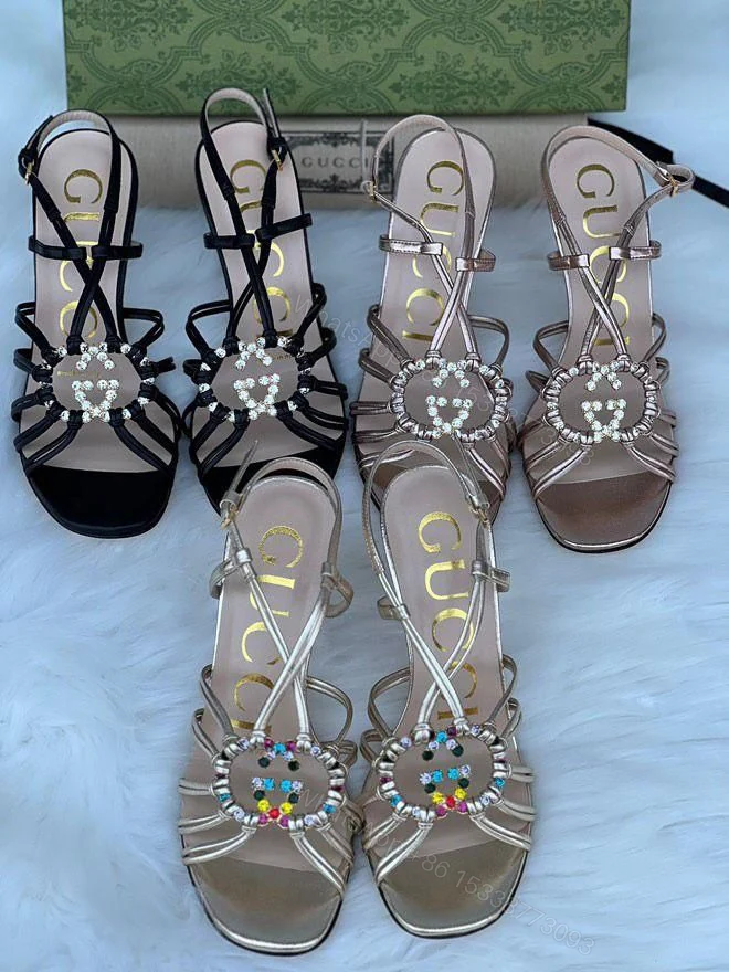 FIRST COPY GUCCI CRYSTAL HEELS — view 1