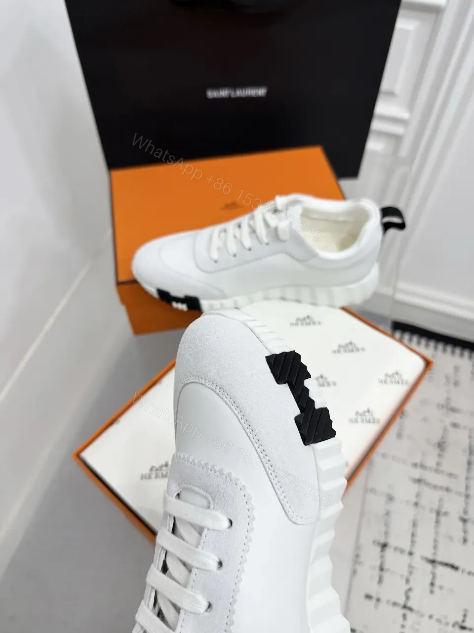 View 5 of Modern Minimalist Leather Sneakers: Luxury Everyday Comfort