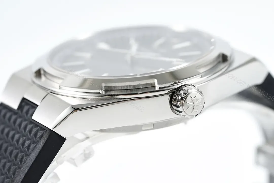 View 7 of GS Factory Vacheron Constantin Overseas Black Dial Stainless Steel Watch with Interchangeable Rubber Strap