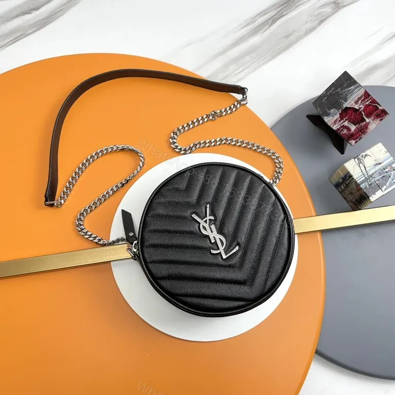 Structured Mini Bag: Silver Chain, YSL-Inspired Luxe — view 1