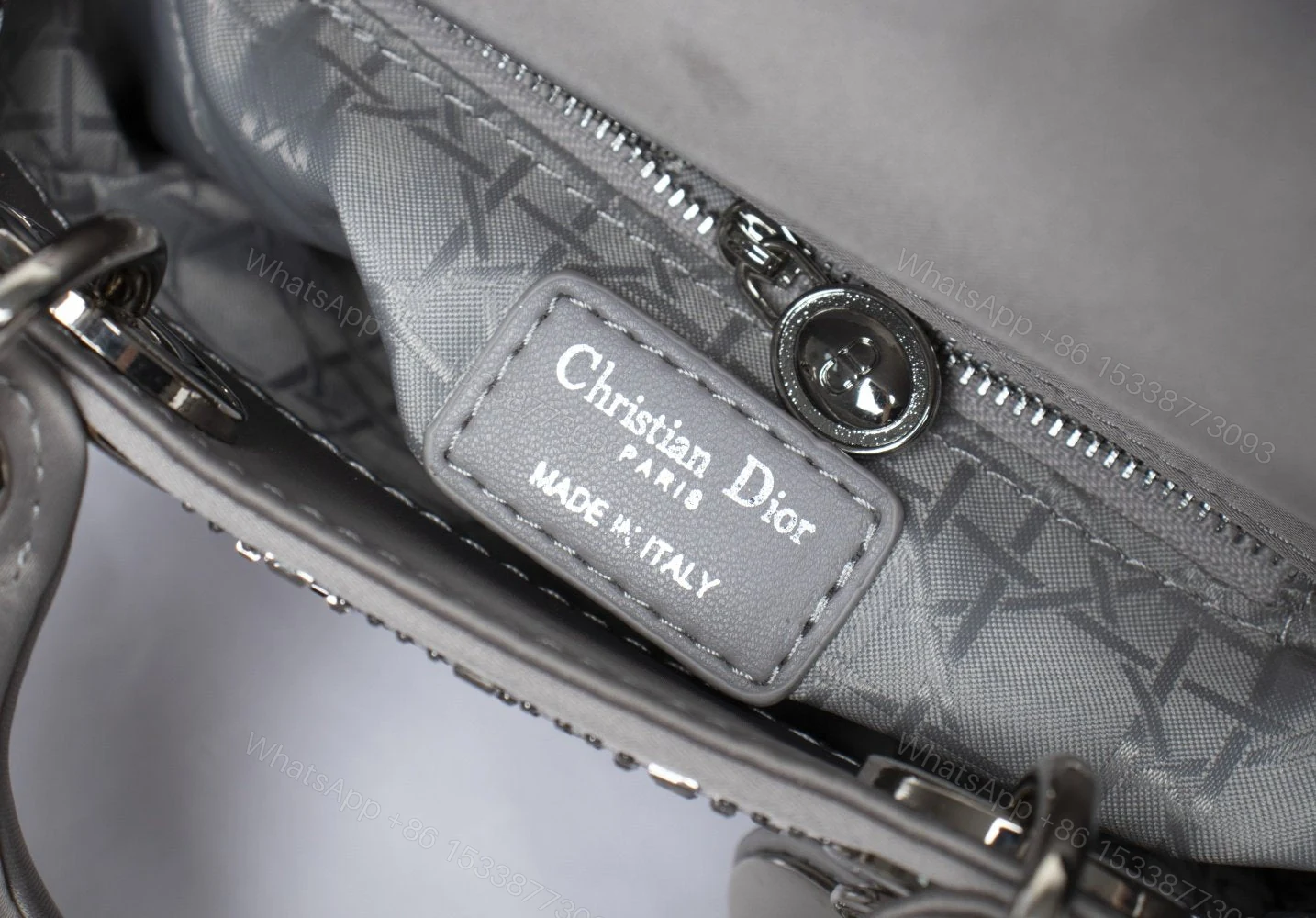 View 6 of Lady Dior Embellished Cannage Satin Mini
