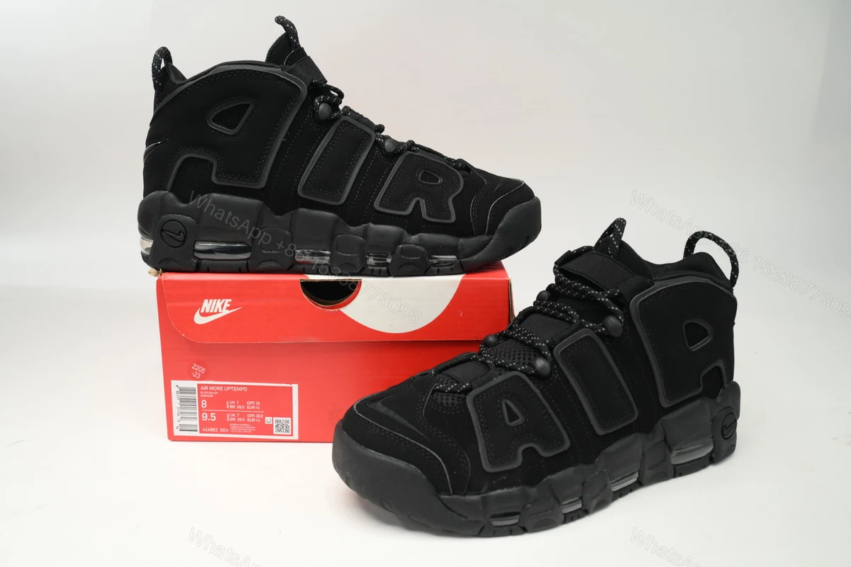 Nike Air More Uptempo All Black 414962-004 — view 2