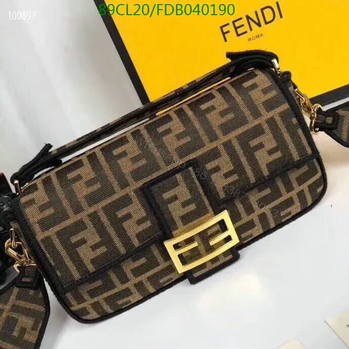 View 5 of Fendi Lookalike Baguette Brown Bag FDB0402 – Elegant Cloth Design